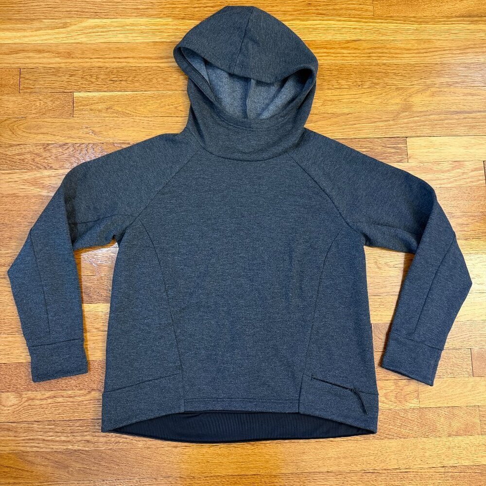 Lucy Lux Fleece Pullover Hoodie in Charcoal Gray - Size Large